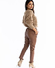 spodnie materiałowe damskie Spodnie w stylu BAGGY z eko-skóry CAMEL 3