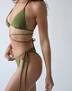 stroje kąpielowe i kostiumy kąpielowe damskie Bari Dół - Forest Green Dół kąpielowy bikini trójkąt 1