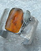 bransoletki wire wrapping Bursztyn / chalcedon -  bransoleta mankiet CUFF 2