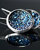kolczyki wire wrapping Duże efektowne kolczyki wysadzane kryształami Swarovski 2