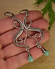 kolczyki wire wrapping Długie kolczyki amazonit wire wrapping 4