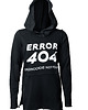 bluza z kapturem damska Czarna bluza z kapturem i nadrukiem ERROR 404 3