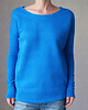 bluza bez kaptura damska Gruby Wąski rękaw Niebieski 2