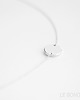 naszyjniki - inne Rhodium Plated Two Holes Round Tag Necklace 5