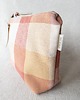 kosmetyczki Kosmetyczka w kratkę PEACH upcycling 1