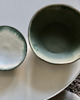 miski i misy Reliefowe malowidła  - zielona misa ceramiczna 3