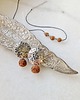 chokery SANTOSHA / Rudraksha i stal 5