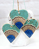 Ozdoby na ścianę Dekoracje choinkowe serca - ozdoby ceramiczne 4