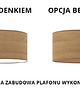 plafony Fornirowa lampa sufitowa do biura WENECJA ECO fi - 30cm 2