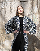 płaszcze damskie Kimono Pixel Grid 7