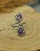 pierścionki - różne Pierścionek regulowany ametyst wire wrapping 1