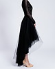 spódnice maxi S095 spódnica tiulowa z koła asymetryczna.Czarna 4