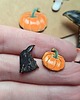 kolczyki drewniane Zestaw Halloweenowy 1