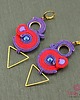 kolczyki soutache Różowo fioletowe kolczyki sutasz 1