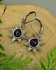 kolczyki wire wrapping Małe kolczyki słoneczka fioletowy ametyst wire wrapping słońce gwiazdka 1