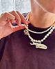 chokery Perły z dużą krewetka czyli naszyjnik choker z ręcznie uszytą langustą 1