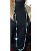 korale Długi naszyjnik Boho z turkusem i miedzią ciekawy oryginalny prezent handmade 1