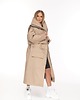 płaszcze damskie Parka Longline Collar Vest Oversize mocca 5