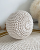 pufy do siedzenia Pufa jasny ecru bawełniana okrągła handmade 5