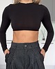 spodnie materiałowe damskie Spodnie PLEASE   black denim, jeans 5