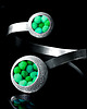 bransoletki wire wrapping Szmaragdowo zielona bransoletka  z turkusowym akcentem 4