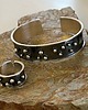 komplet biżuterii Komplet - Bransoletka i obraczka oksydowana z kuleczkami 1