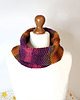 czapki damskie 6916 Dzianinowy Zestaw Winter Sunset: Czapka i Komin 2
