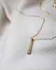 złote naszyjniki Gold Plated Vertical Rhinestone Bar Necklace 5