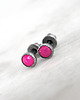 kolczyki srebrne Kolczyki z agatem fuksja, srebro 5