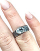 pierścionki srebrne Light blue topaz r 12 1