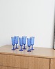 szklanki i kieliszki Komplet kieliszków kobaltowych, włoski design, lata 70, produkcja: Włochy 6