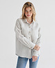 koszule damskie  Lniana koszula 100% len GRAY STRIPES 1
