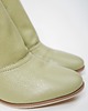 botki damskie BOTKI KWOBOJKI NA 5 CM KLOCKU - SKÓRA NATURALNA - MODEL 483 - KOLOR JASNY KHAKI 4