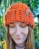 czapki damskie Ciepła czapka szydełkowa Basic Orange 1