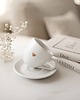 filiżanki Filiżanka 100 ml espresso ze spodkiem - Złote serce 1