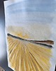 grafiki i ilustracje Złote akwarele 30x42 słońce morze zachód szlagmetal złoto folia Golden Sun 7