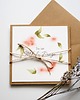 kartki scrapbooking Kartka na ślub rustykalna Pomarańczowe kwiaty i listki 2