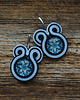 kolczyki soutache Niebieskie kolczyki sutasz z mandalą 6