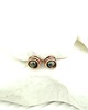kolczyki wire wrapping Kolczyki sztyfty z zielonym turmalinem 8