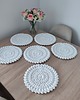 podkładki do kuchni Komplet podkładek szydełkowych ze sznurka 6szt-26cm 2