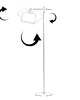 lampy podłogowe Regulowana lampa stojąca do czytania w sypialni SERES 7