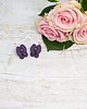 kolczyki soutache Kolczyki z hematytem fioletowe 4