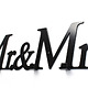 wieszaki Metalowy wieszak na ścianę Mr&Mrs 4