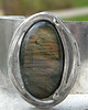 bransoletki wire wrapping Złoty labradoryt      - BRANSOLETA MANKIET - CUFF 3