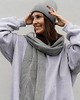 czapki damskie Czapka Cosy Days Szary Melanż 100% Merino 1