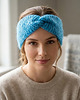 czapki damskie Opaska moherowa niebieska 4