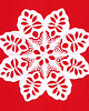 inne Portret Śnieżynki (handmade Art Papercut)_Kurpie Region 1