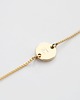 bransoletki złote 16k Gold Plated Small Round Initial Tag Bracelet 4