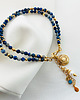 bransoletki z kamieni naturalnych Bransoletka LAPIS LAZULI z perłą i zawieszką 1