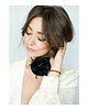 chokery Czarny  duży choker z jedwabiu 2